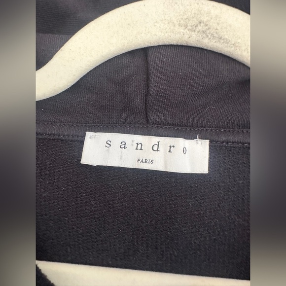 Sandro Navy Quarter Zip Sweater - Picture 4 of 4
